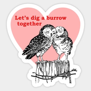 Burrowing owls in love Sticker